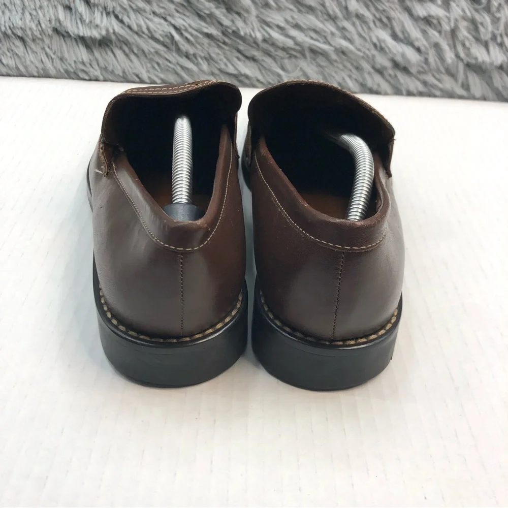 Franco Sarto Loafers Womens 8.5 Leather Upper Slip On Brown